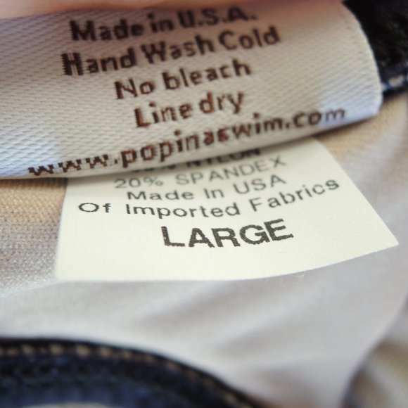 Popina Boutique Navy Blue Bikini Swim Top L - Picture 9 of 9